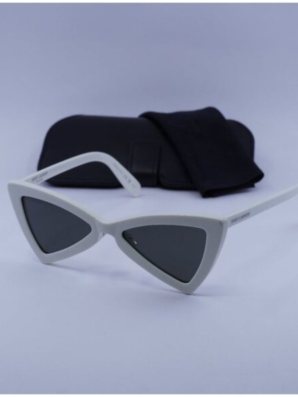 Saint Laurent SL207 JERRY 007 Cat Eye Sunglasses - White/Grey